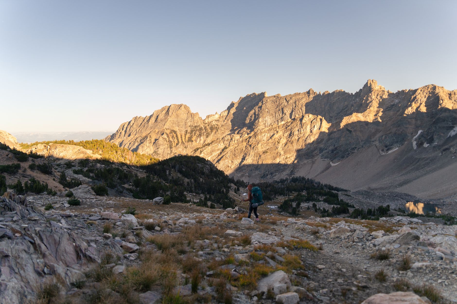 Majestic alpine crest at sunrise
